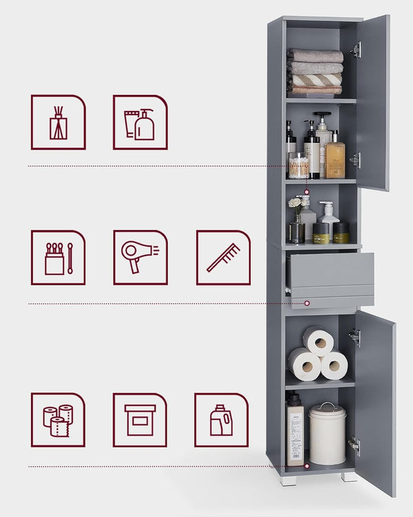 Tall Bathroom Cabinet with Drawer