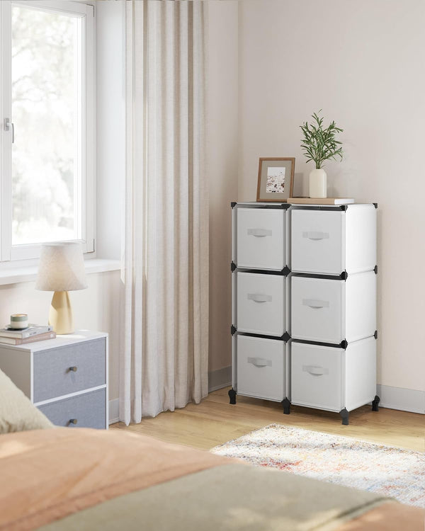 Customizable 6-Cube Fabric Storage Shelves - Karrari