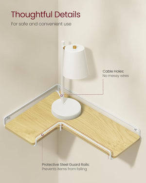 Set of 2 L-Shaped Corner Wall Shelves - Karrari