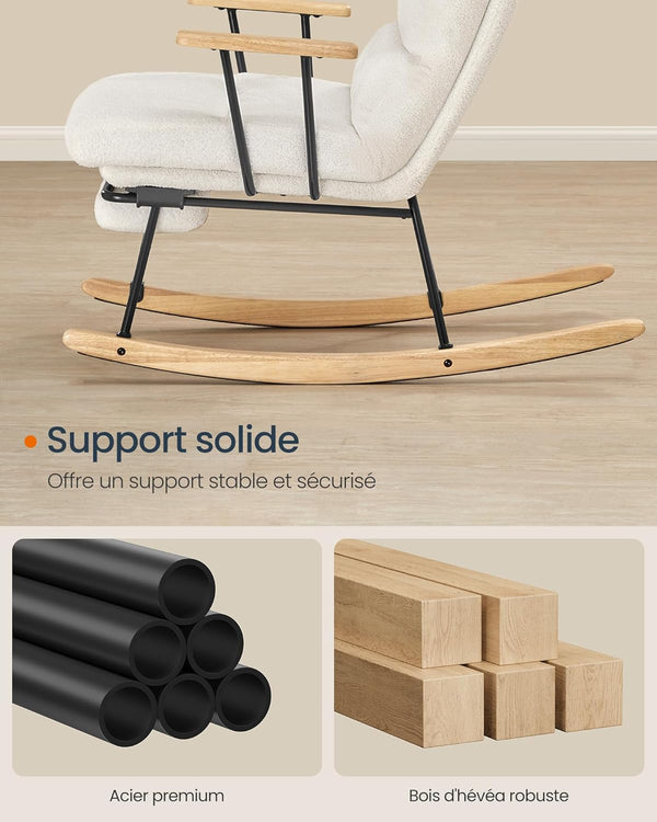 Rocking Chair with 4 Position Adjustable Backrest - Karrari