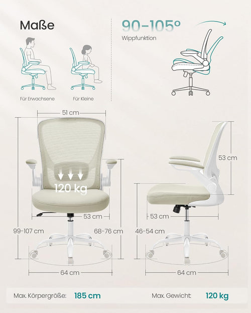 Ergonomic Mesh Office Chair with Lumbar Support - Karrari