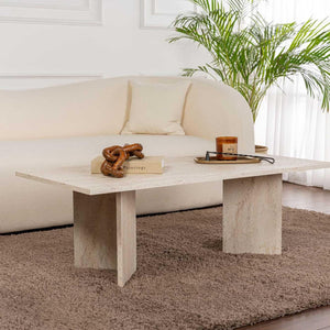 Elegant Coffee Table Travertine Colour - Karrari