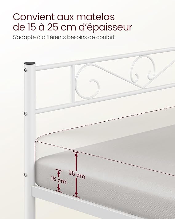 Double Metal Bed Frame (‎207.6x161.8cm) - Karrari
