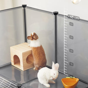Modular Small Animal Enclosure Fence (Grey) - Karrari