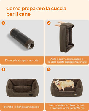 Linen-Look Dog Sofa Bed with Washable Cover - Karrari