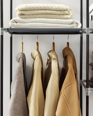 Bedroom Canvas Wardrobe Organizer – Gray - Karrari