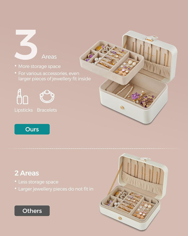 2-Layer Travel Jewellery Box – Portable & Spacious - Karrari