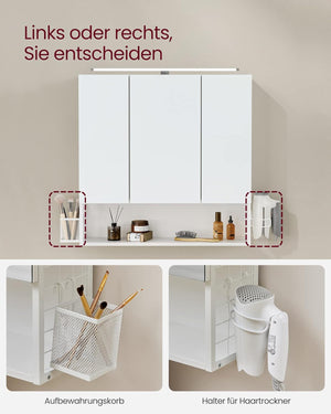 Bathroom Mirror Cabinet with LED Lighting - Karrari
