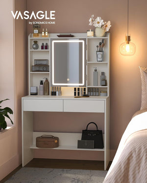 Dressing Table with LED Mirror & Storage Drawers - Karrari