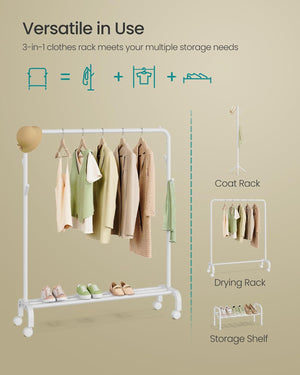 Clothes Rail, Clothes Rack, Heavy-Duty Metal Frame