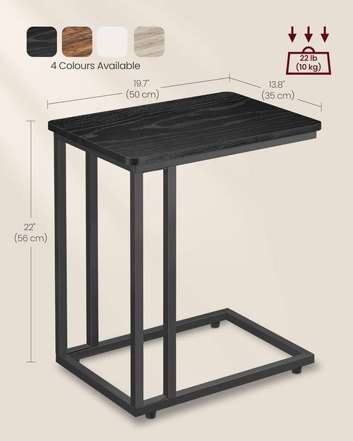 C-Shaped Rolling Side Table - Karrari