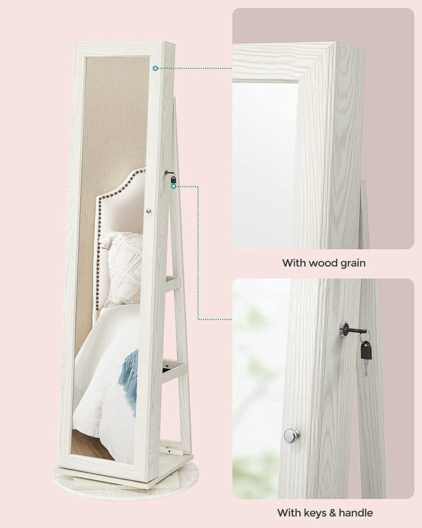 Freestanding Jewellery Cabinet with Full-Length Mirror - Karrari