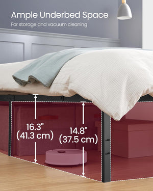 Single Bed Frame with Storage Shelves (190x90cm)