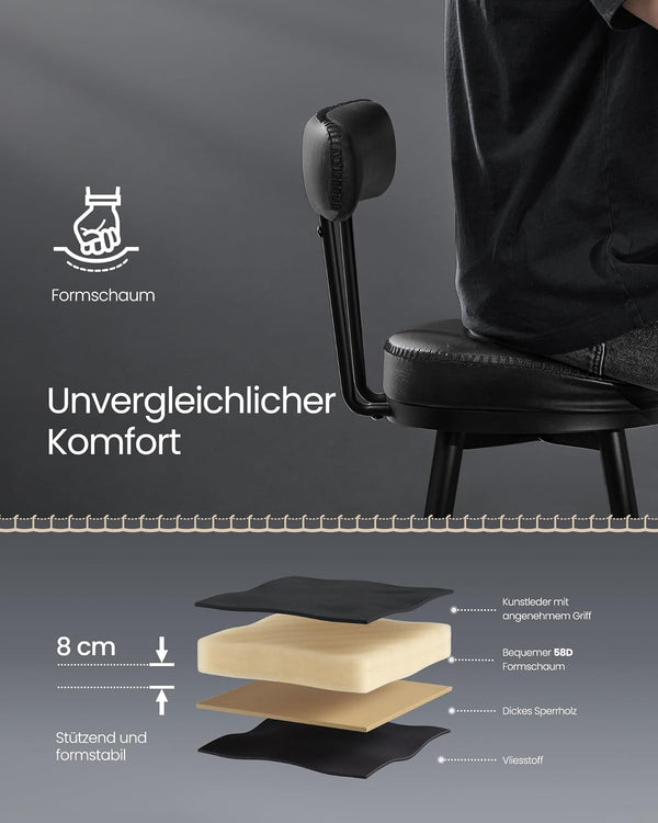 Swivel Faux Leather Bar Stools (Set of 2) - Karrari