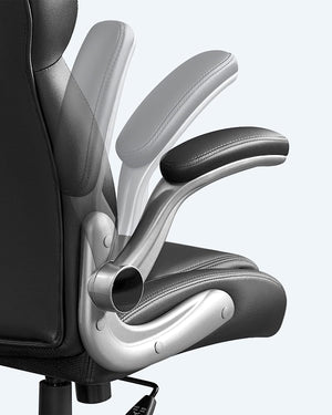 Ergonomic Office Chair - Swivel with Folding Arms & Nylon Base - Karrari