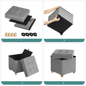 Folding Bean Bag Storage Stool - Karrari