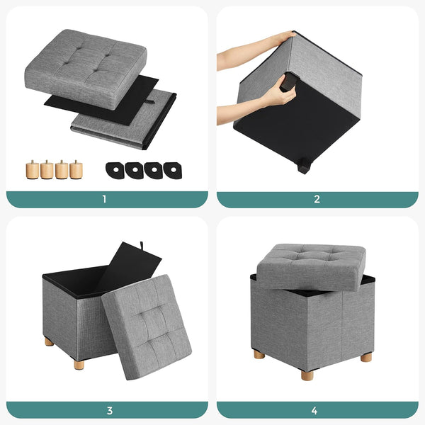 Folding Bean Bag Storage Stool - Karrari