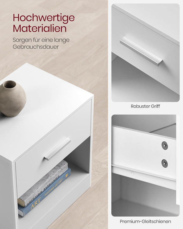 Bedside Table with Drawer & Shelf - Karrari