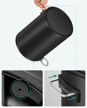 3L Bathroom Trash Can with Lid – Soft Close - Karrari