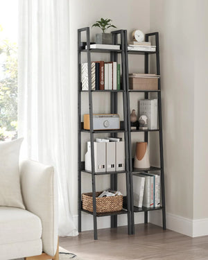 5-Tier Slim Bookshelf