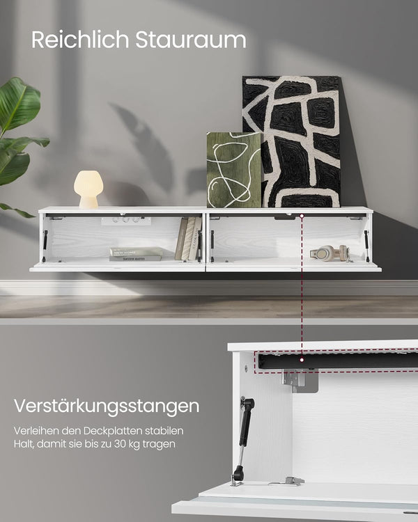 Wall-Mounted TV Cabinet with LED