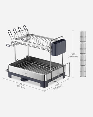 2-Tier Expandable Stainless Steel Rack