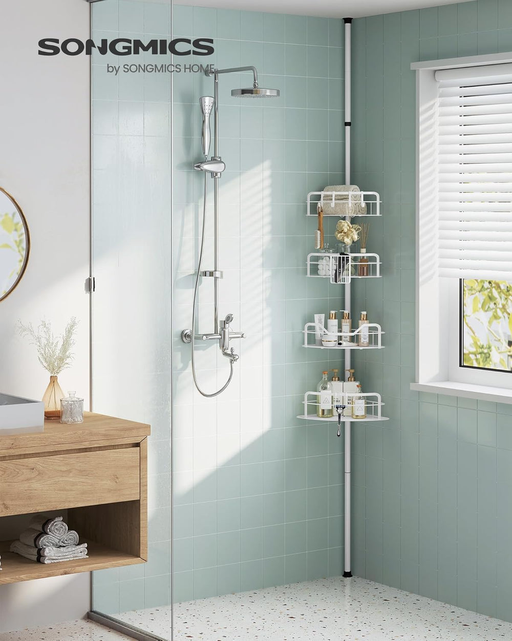Extendable Corner Shower Shelf