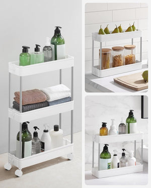 3-Tier Rolling Storage Cart with Wheels