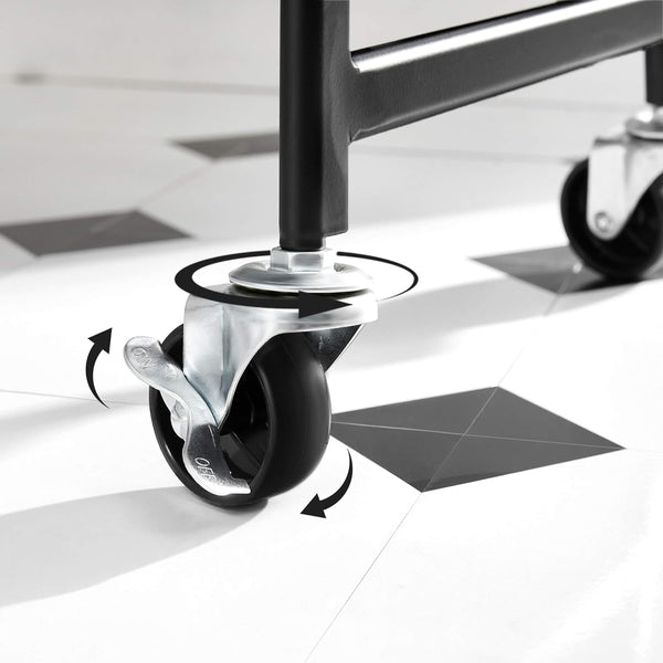 3-Tier Rolling Metal Trolley with Handles - Karrari