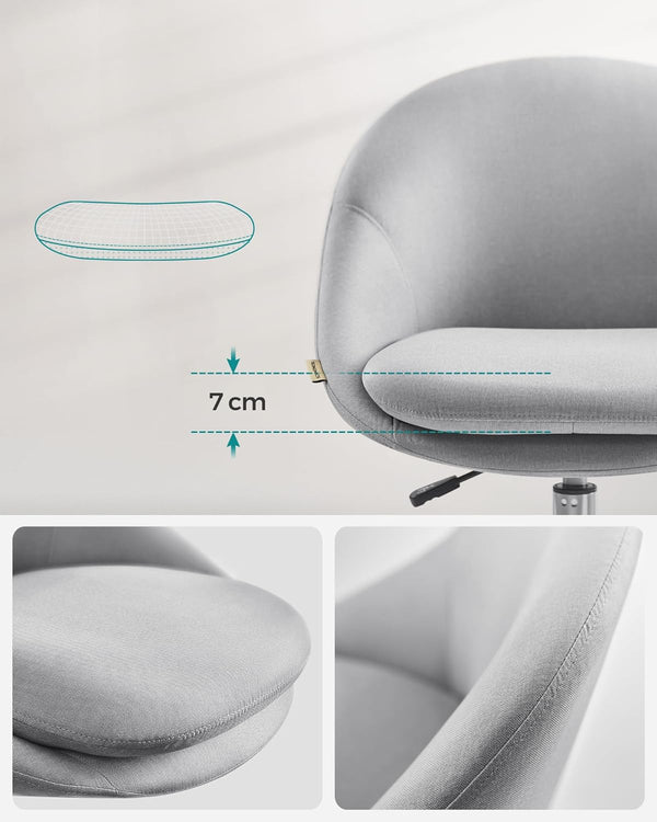 Grey Swivel Office Chair - Karrari