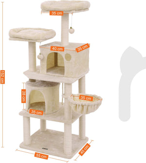 Cat Tree Play Tower 2 Caves Beige