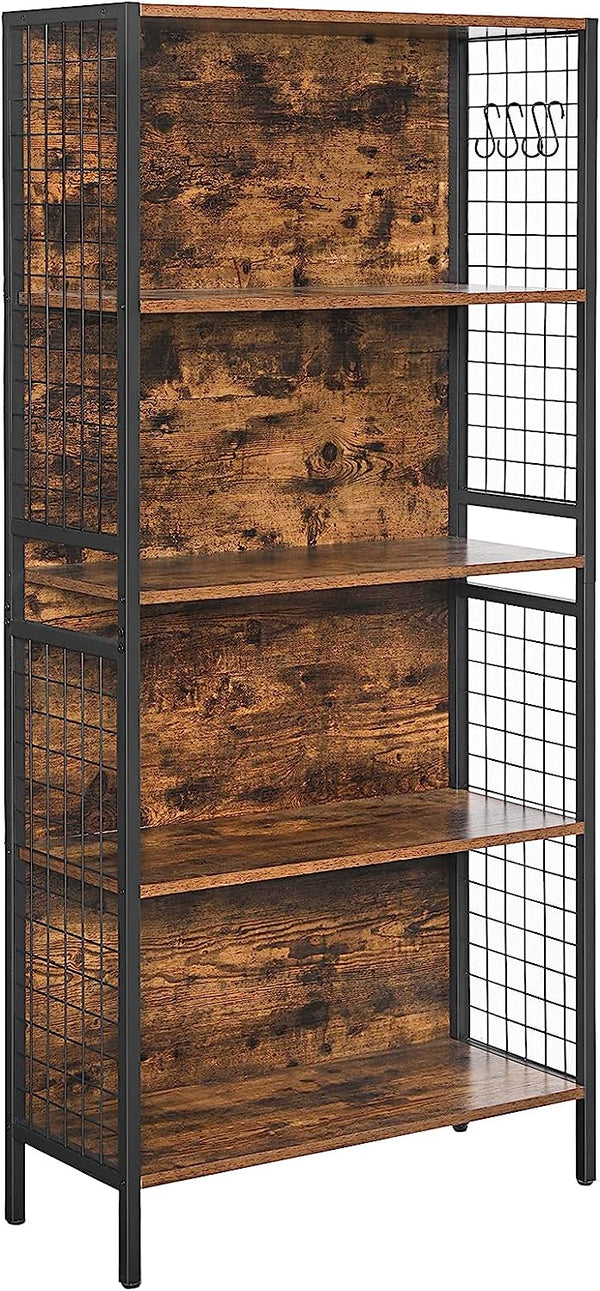 5-Tier Bookcase with Hooks - Karrari