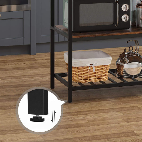 Baker’s Rack Kitchen Island with Countertop - Karrari
