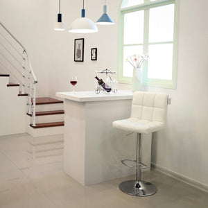 Breakfast Bar Stools with Chrome Base (Set of 2)