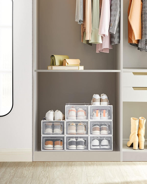 Stackable Shoe Storage Organisers Pack of 8 - Karrari