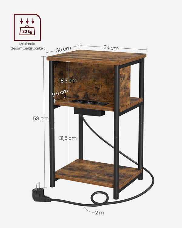 Side Table with Power Outlets - Karrari