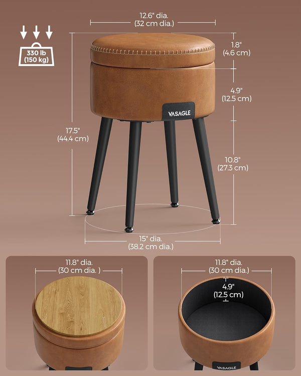 Mid-Century Modern Storage Ottoman Stool - Karrari