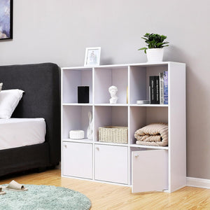 9-Cube Bookshelf with Cabinets - Karrari