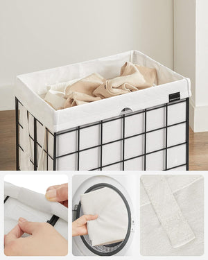 90L Foldable Laundry Basket - Removable Bag - Karrari