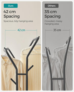 Heavy-Duty Double Clothes Rail with Wheels - Karrari