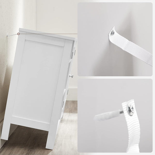 Long Bathroom Vanity Unit – 2 Doors, Adjustable Shelves - Karrari