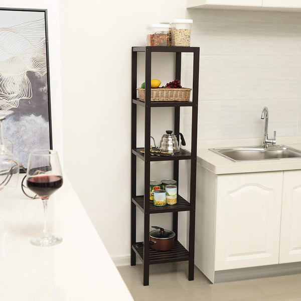 5-Tier Bamboo Bathroom & Storage Shelf