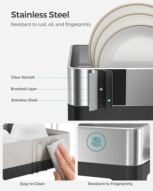 Stainless Steel Dish Drainer with Rotating Spout