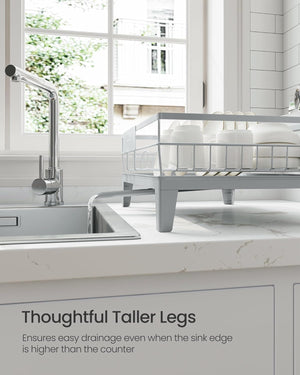 360° Dish Rack with Drain Spout & Cutlery Holder - Karrari