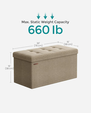 Storage Ottoman Bench – Folding Footrest - Karrari