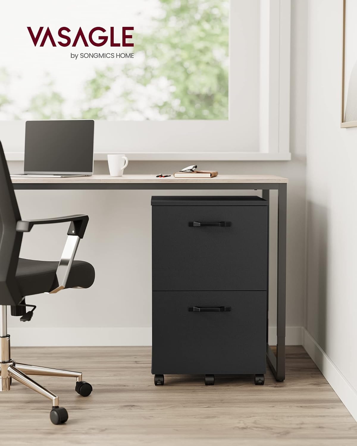 2-Drawer Filing Cabinet, Mobile File Cabinet for Home Office