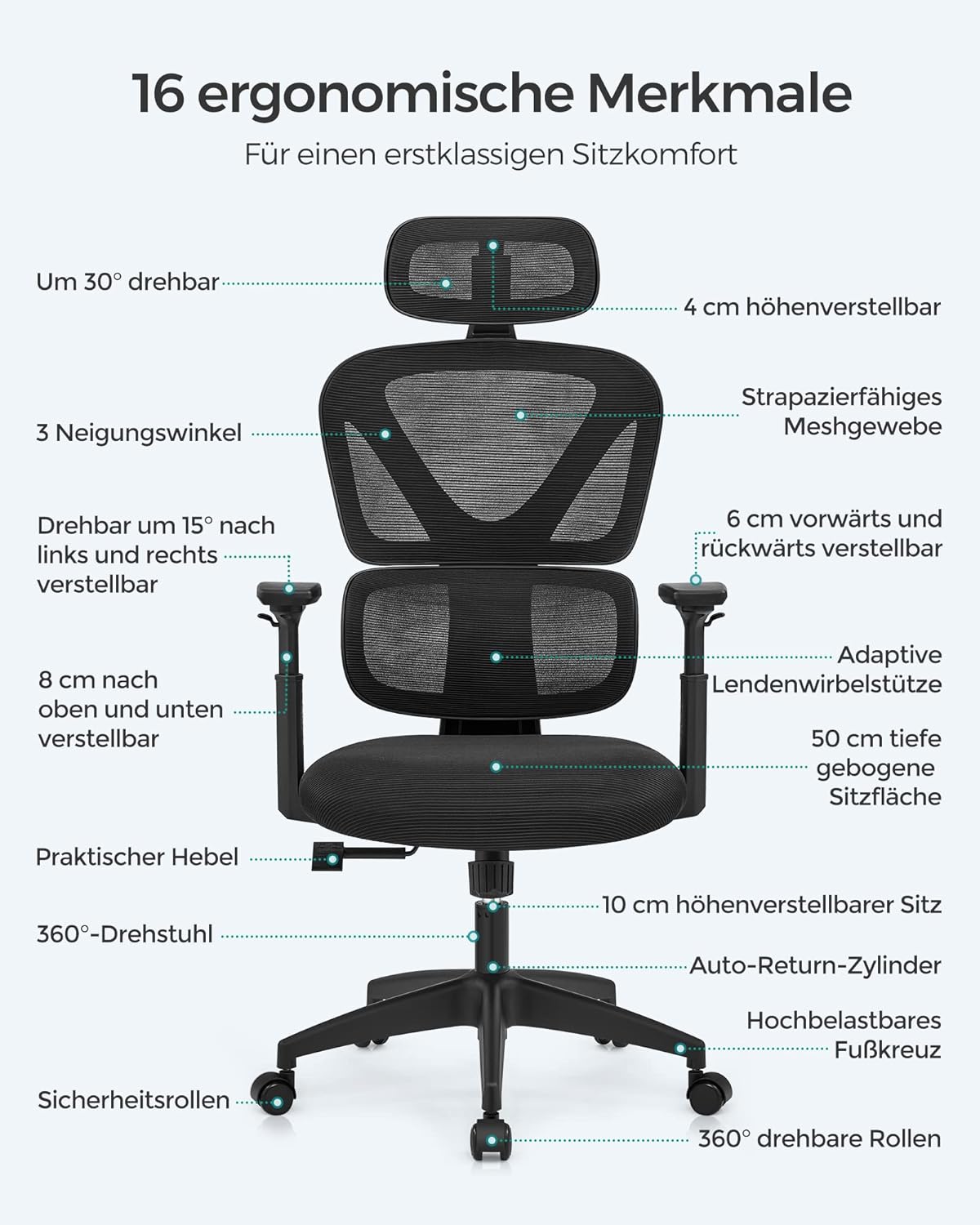 Ergonomic office chair ERGOVISION