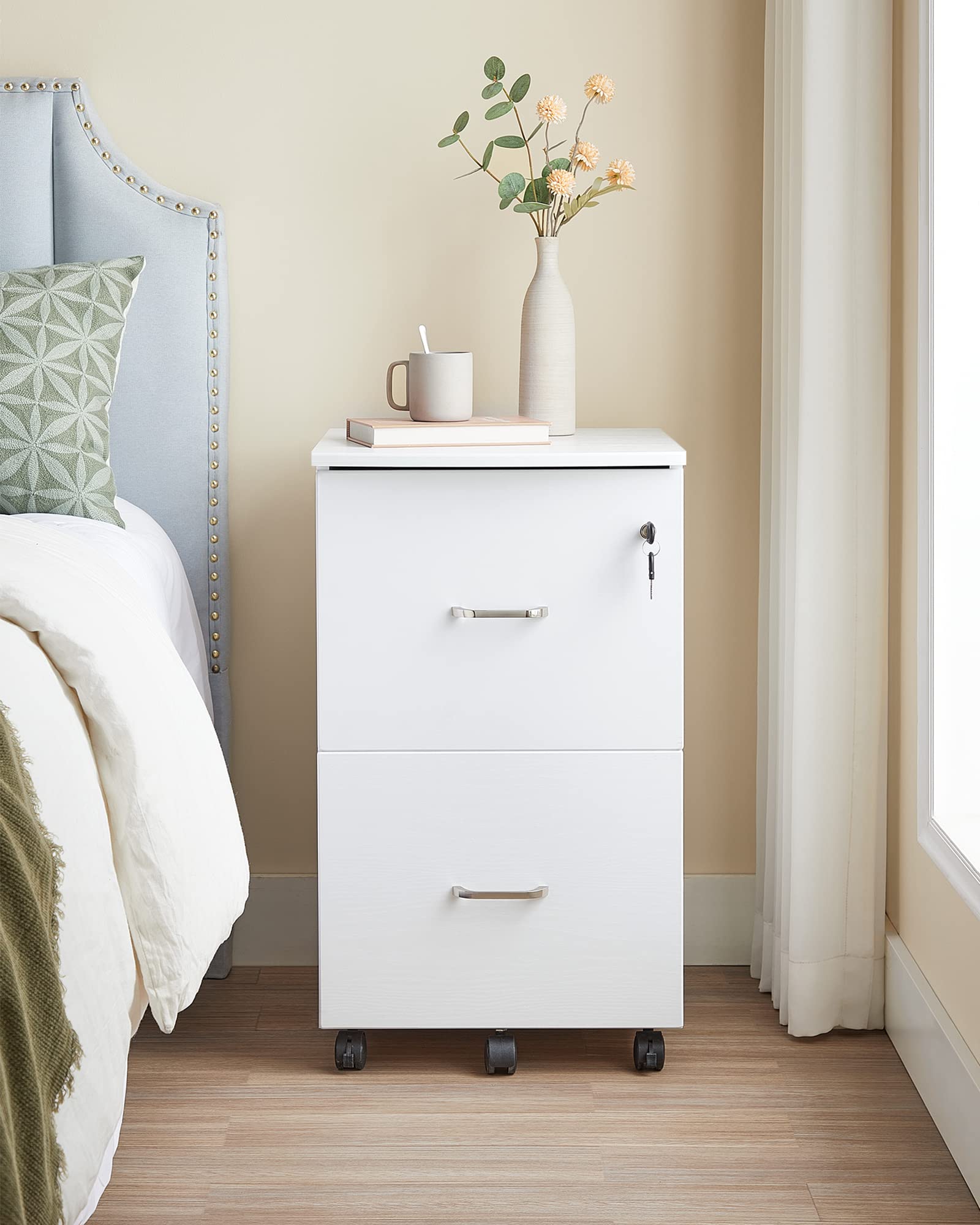 2-Drawer Filing Cabinet, Mobile File Cabinet for Home Office