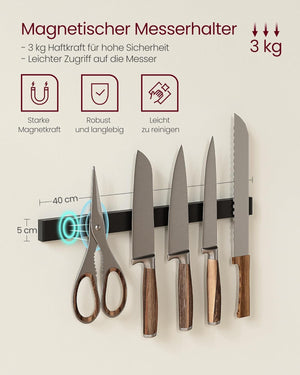 Baker’s Rack with Magnetic Knife Holder - Karrari