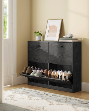 Shoe Storage Cabinet – 4 Flip Doors, Adjustable - Karrari